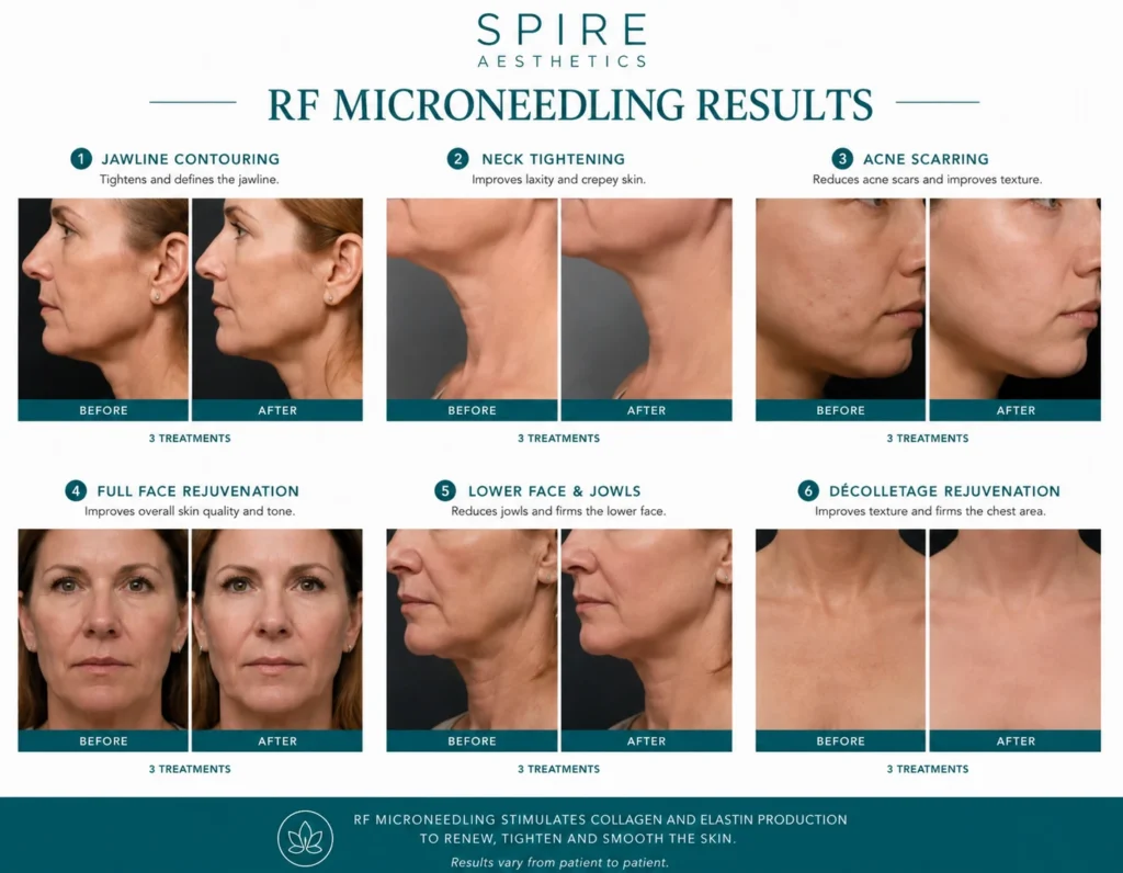 RF Microneedling Skin tightening Cranleigh results