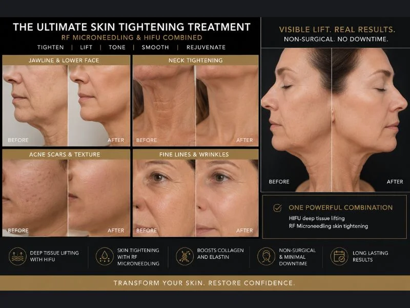 Results of combined treatment for the ultimate skin tightening treatment Cranleigh